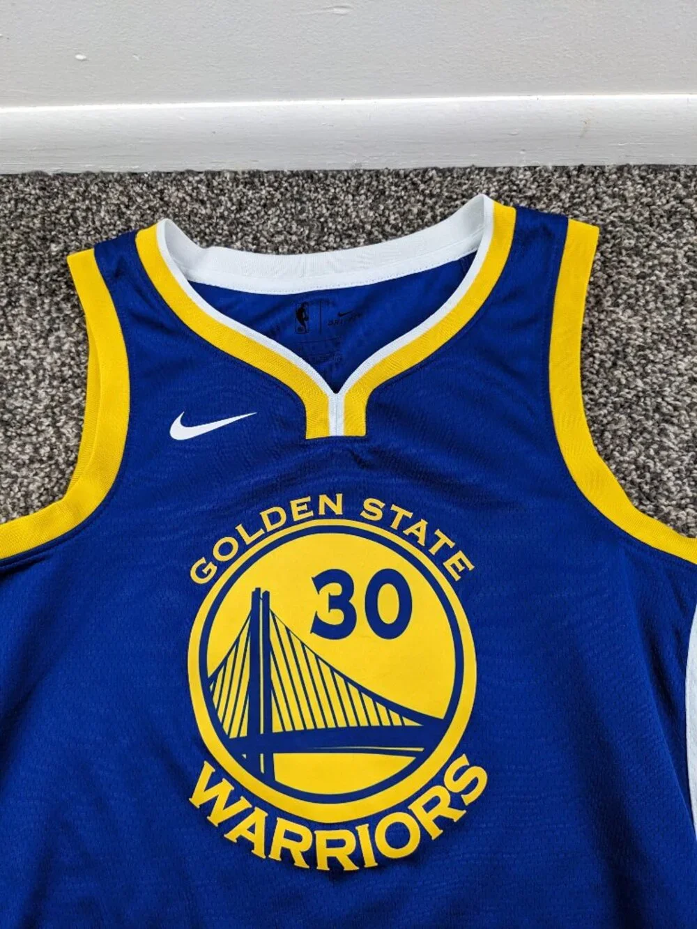 Stephen Curry Golden State Warriors Jersey Nike Swingman Blue Mens 40 (Small)